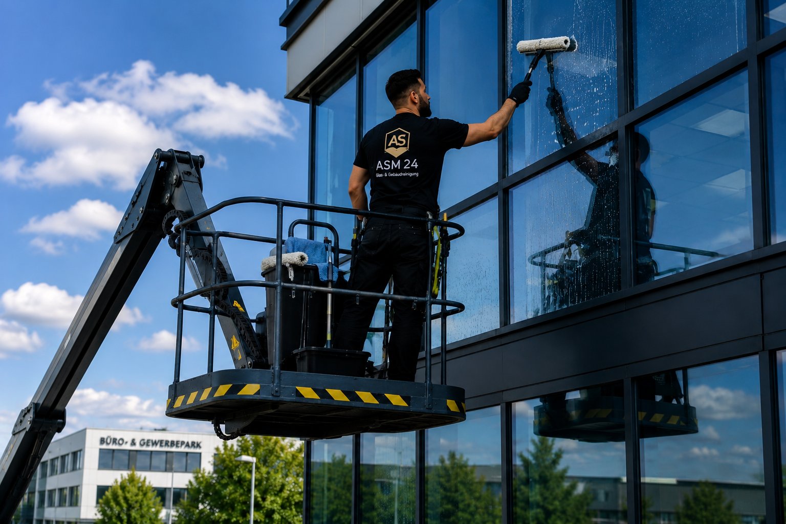 ASM 24 Glasreinigung mit Hebebühne
